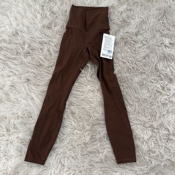 Lululemon align crops with pockets sz 0 Java NWT - Picture 1 of 7